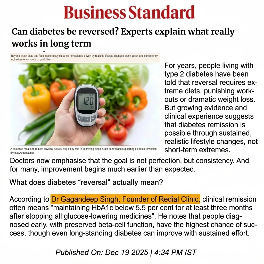 Business Standard — Can Diabetes Be Reversed? Experts Explain What Really Works In The Long Term