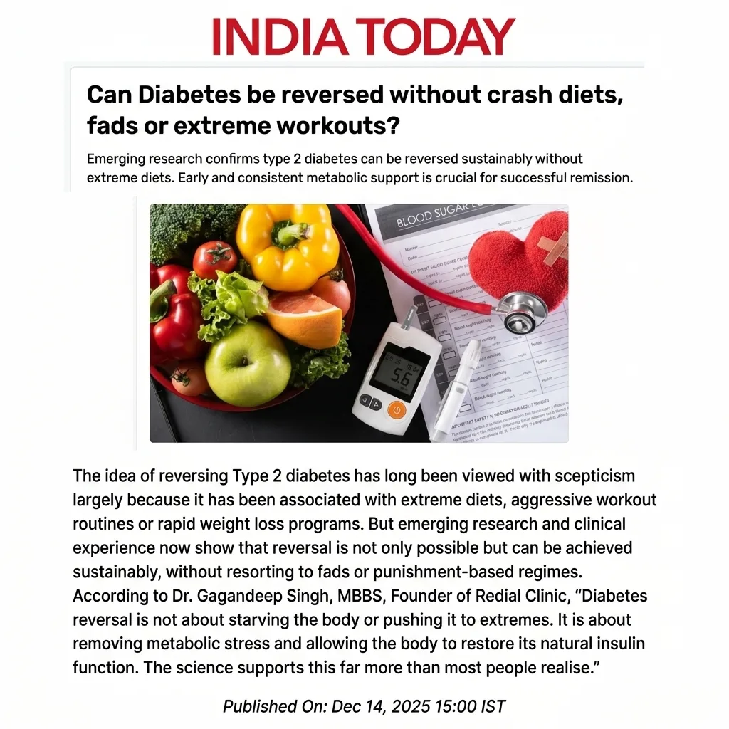India Today — Can Diabetes Be Reversed Without Crash Diets, Fads or Extreme Workouts?