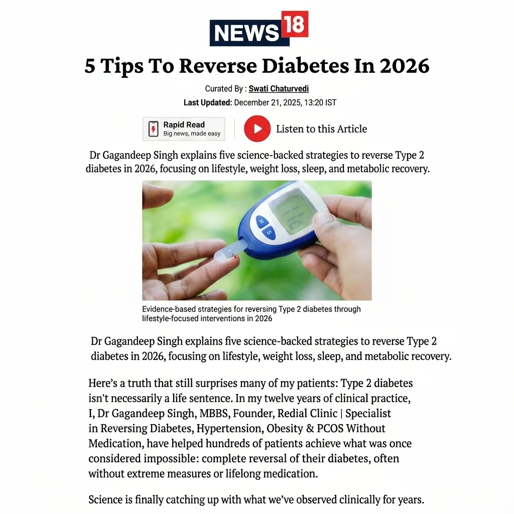 News18 — 5 Tips To Reverse Diabetes In 2026
