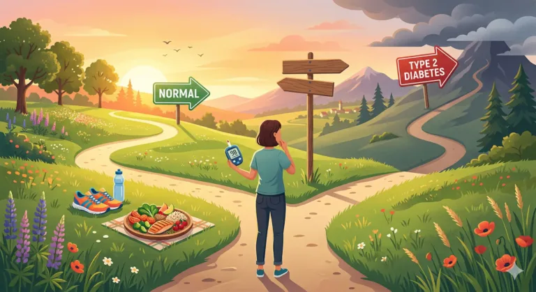 Cover image for Redial Clinic guide on prediabetes reversal showing the pathway from prediabetes back to normal blood sugar through lifestyle changes